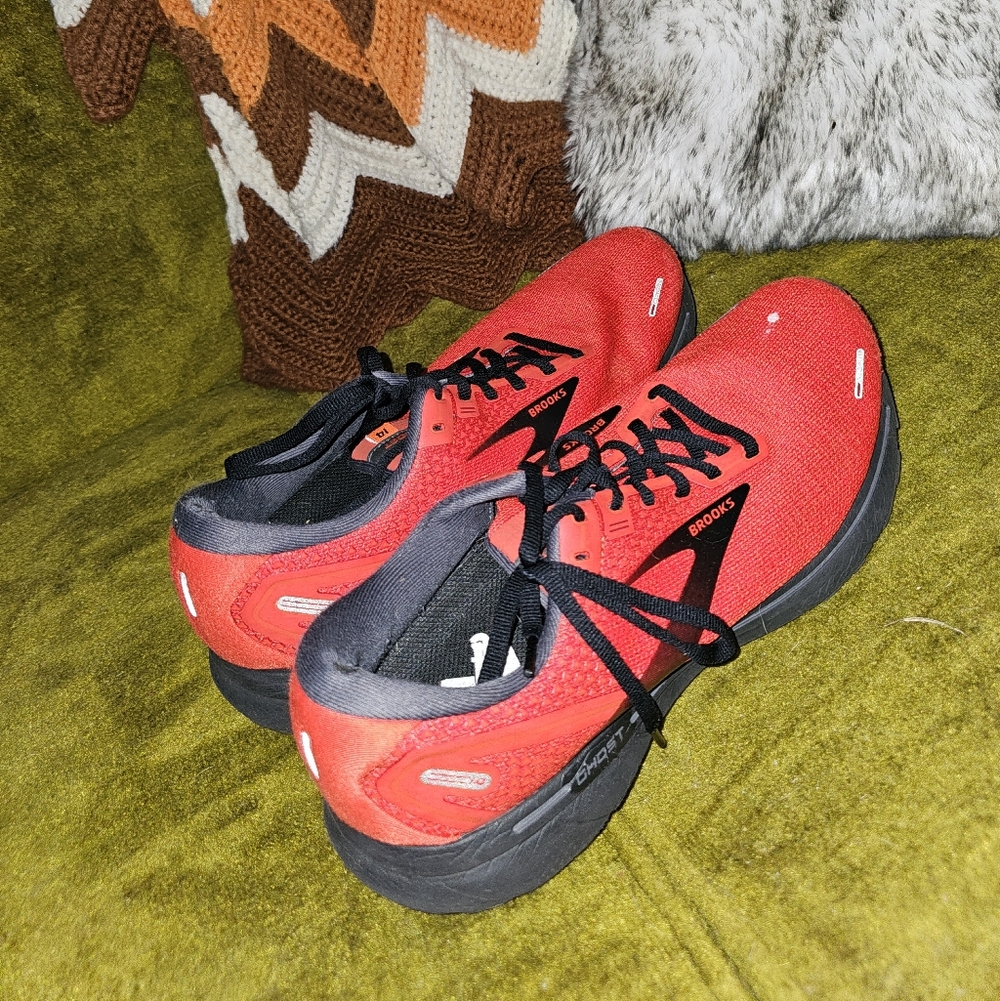 Brooks Red and Black Athletic Shoes